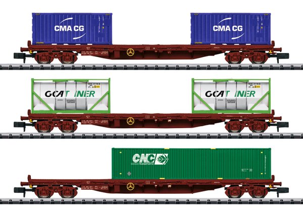 15072 Containertragwagen-Set der SNCF Epoche VI