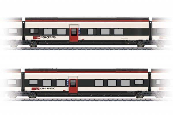43462 Ergänzungswagen-Set 2 zum RABe 501 Giruno der Schweizerischen Bundesbahnen (SBB) Epoche VI