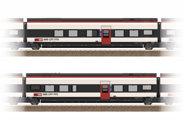 23281 Ergänzungswagen-Set 1 zum RABe 501 Giruno der Schweizerischen Bundesbahnen (SBB) Epoche VI