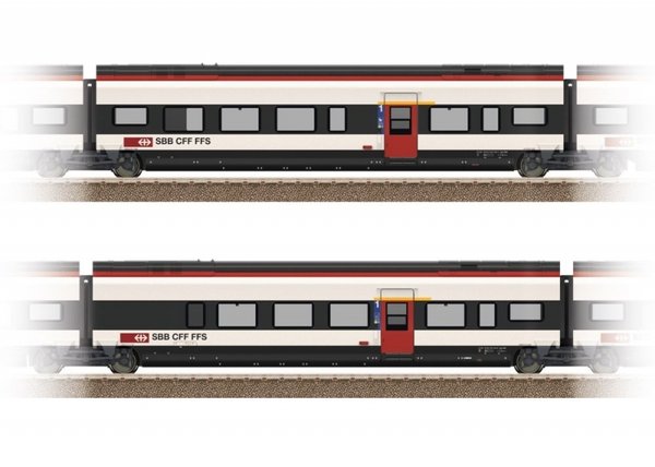 23283 Ergänzungswagen-Set 3 zum RABe 501 Giruno der Schweizerischen Bundesbahnen (SBB) Epoche VI