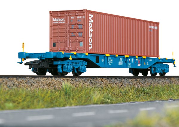 47136 Container-Tragwagen Bauart Sgnss kombinierter Ladungsverkehr der T.R.W. Epoche VI