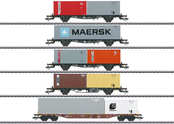 47680 Container-Tragwagen-Set der Deutschen Bundesbahn (DB) Epoche IV