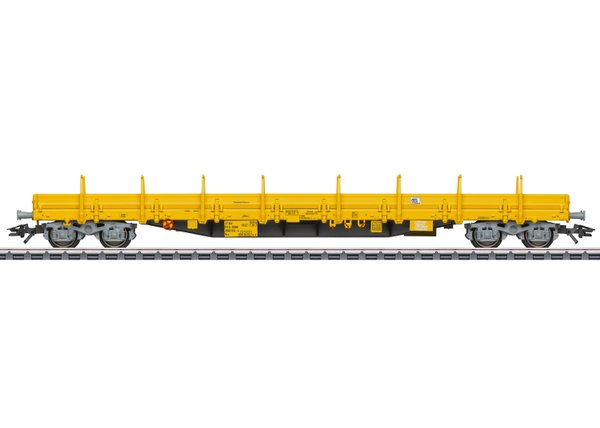 47100 Niederbordwagen Res der Firma On Rail GmbH, vermietet an SBB Infra Epoche VI
